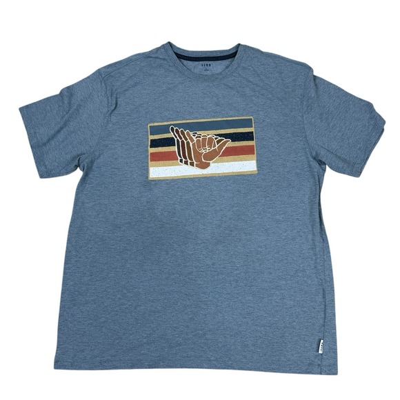 ROWM Sunwashed Blue Tee Shirt Men's Large‎ Graphic Tee Hang Ten - Picture 1 of 5